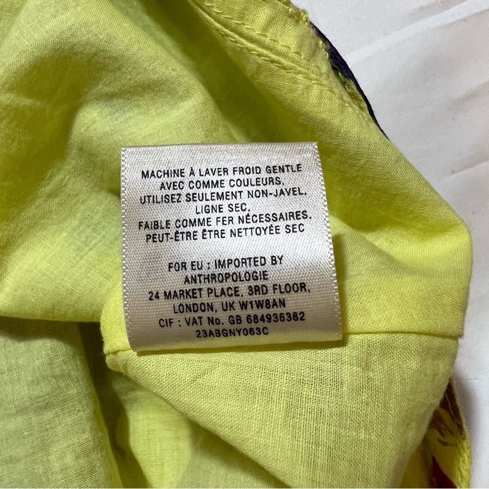 Anthropologie Vanessa Virginia Keyhole Paintery A Line Dress Size 2 - Picture 6 of 10